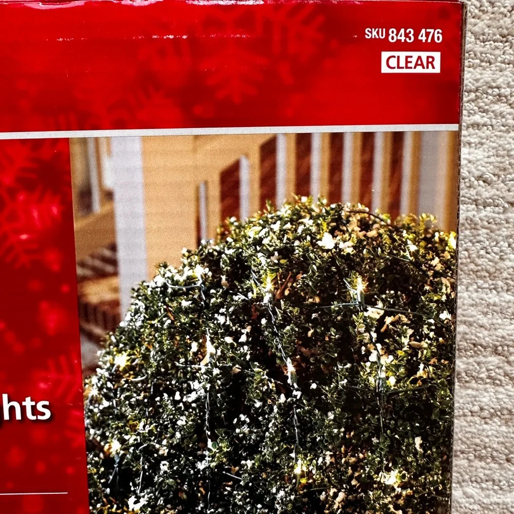 2 Sets of Home Accents Holiday 150 Clear Incandescent Mini Net Lights 4ft x 6 ft